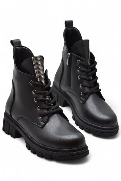 ISPARTALILAR 886 Lace-Up Zippered Daily Γυναικείες Μπότες Παπούτσια Winter Stone Γυναικείες μπότες