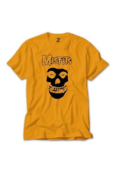 CrowsGate Misfits Skull Color T-Shirt Yellow Color Size 4XL