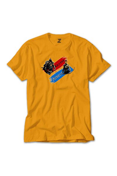 CrowsGate God Of War Atreus Kratos Πολύχρωμο T-Shirt Κίτρινο Χρώμα Μέγεθος 2XL
