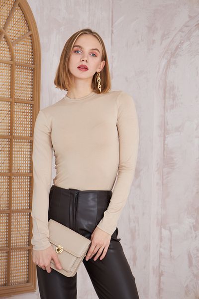 LOOKMEG Γυναικεία μακρυμάνικη μπλούζα από βαμβάκι Leila