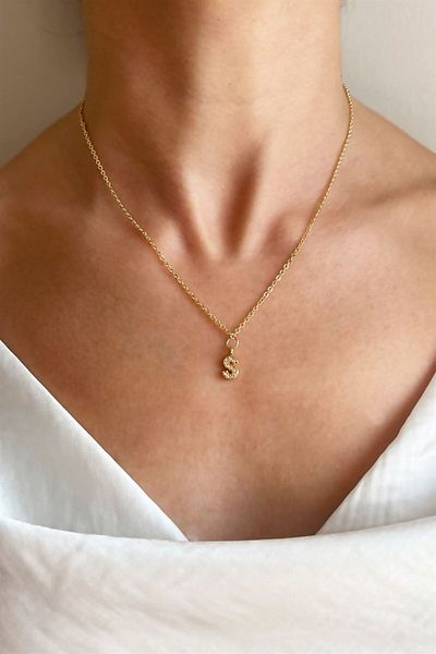 Sose Moda Letter S Gold Chain Necklace