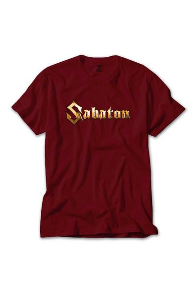 Z zepplin Χρυσό κόκκινο μπλουζάκι με λογότυπο Sabaton