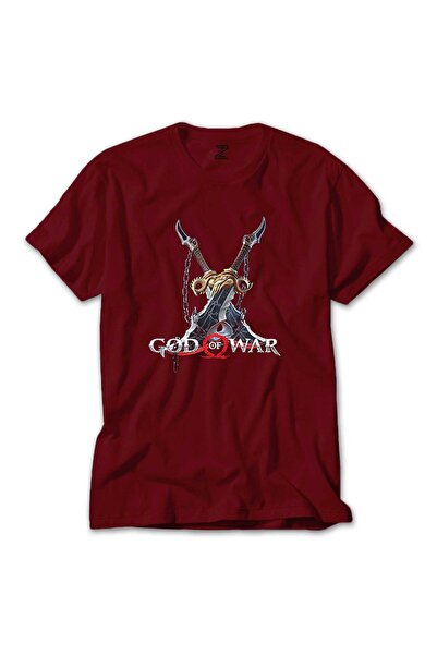 CrowsGate Tricou colorat God Of War Kratos Swords, culoare roșie, mărimea XL