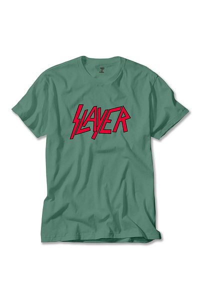 Z zepplin Κλασικό πράσινο μπλουζάκι με λογότυπο Slayer