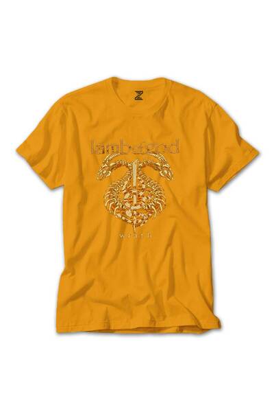 CrowsGate Tricou Lamb of God Wrath Dragon Colorat Culoare Galben Mărimea L