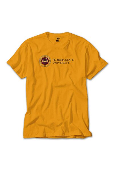 CrowsGate Tricou galben cu logo al Universității de Stat din Florida
