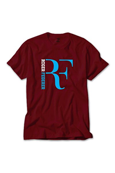 CrowsGate Tricou roșu cu logo-ul Roger F. Blue
