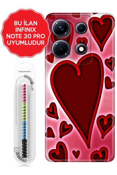 Cekuonline Infinix Note 11 30 60 Pro 40 Zero 30 Smart 5 4G Kılıf Temalı Telefon Kılıfı Kalbim