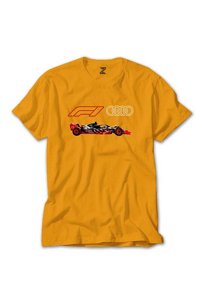 Z zepplin F1 Audi Logo Car Yellow t Shirt