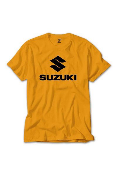 Z zepplin Suzuki Logo Text Black Yellow T-Shirt