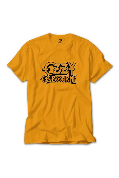 Z zepplin Κίτρινο T-shirt με λογότυπο Ozzy Osbounre
