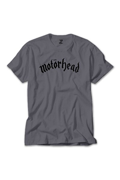 Generic Brand Moto?RTead Logo Tekst Bela Boja Majica Siva Boja Veličina XS