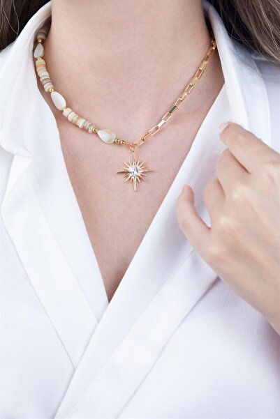 Sose Moda Fimo and Chain Polar Star Necklace