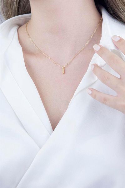 Sose Moda I Letter Gold Chain Necklace