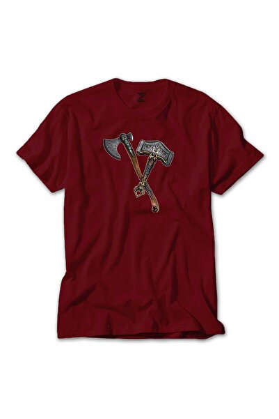 CrowsGate تي شيرت أحمر لسلاح إله الحرب راجناروك كراتوس