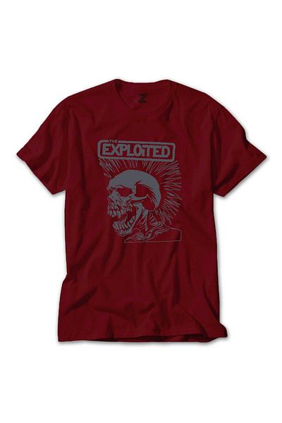 Z zepplin The Exploited Skull Red T-Shirt