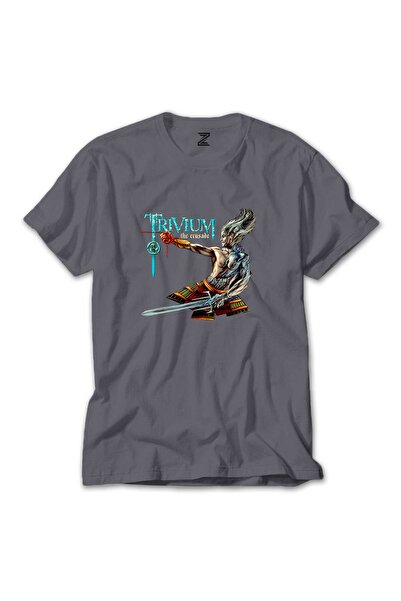 CrowsGate Tricou colorat Trivium The Crusade, culoare gri, mărimea M