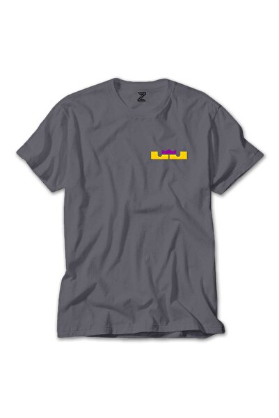 WAKHA Tricou culoare gri cu logoul Lebron James