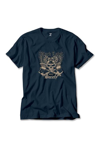 Z zepplin Μπλουζάκι Black Label Society Skull Classic Navy Blue