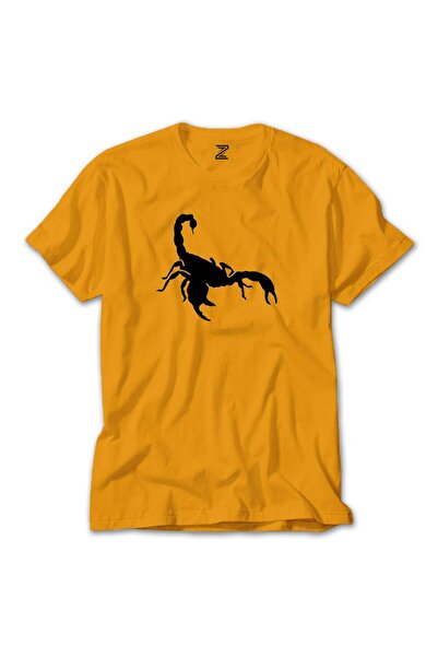 CrowsGate Majica sa logotipom Scorpions, bela boja, žuta boja, veličina 5XL