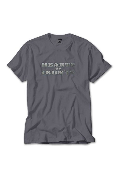 CrowsGate Hearts of Iron IV Srebrna Logo Boja Majica Siva Boja Veličina M