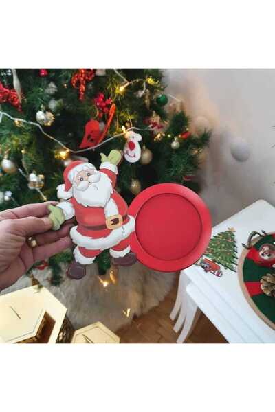 Yaşam Baskı Happy New Year - New Year - Merry Christmas Themed Wooden Coaster...