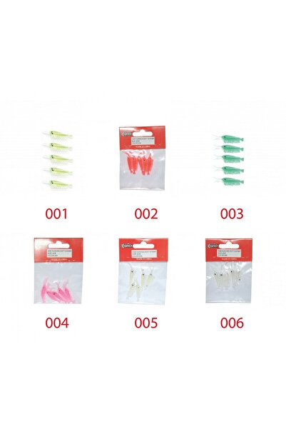 CAPTAIN 3050 Silikon Karides 4cm Suni Yem 5li Paket 001