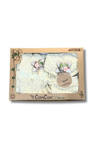 YusGos Organic 5 Piece Bow Bamboo Newborn Hospital Discharge Set