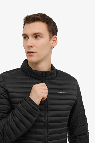 lumberjack Ανδρικό μαύρο παλτό - 3w ml Perry Coat 1sn21 3pr Αθλητικό παλτό