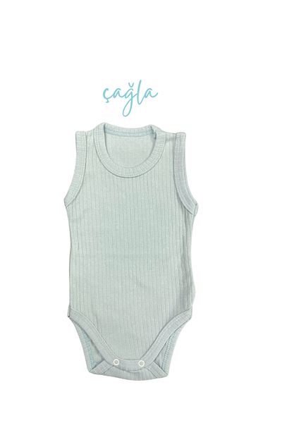 Akface Cotton Combed Cotton Snap Fastener Newborn and Baby Corded Undershirt Bady Bodysuit