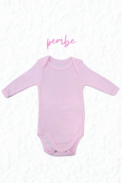 Akface Cotton Combed Cotton Snap Fastener Newborn and Baby Long-Sleeved Corded Bodysuit