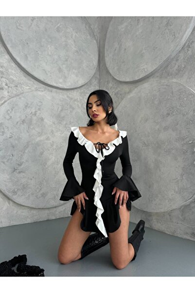 Butik Fırfır Detay Dalgalı Şıklık