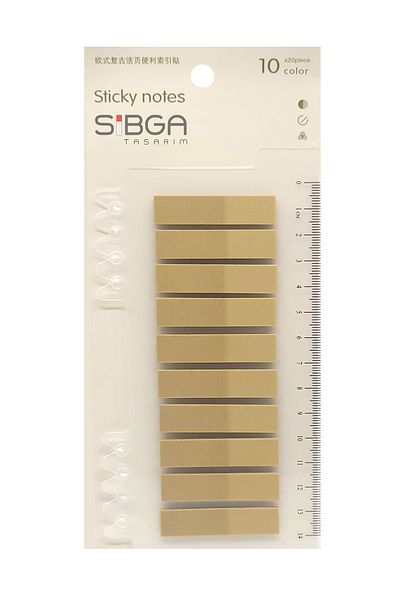 sibga tasarım Transparent Green Post-It Note and Bookmark Book - 200 Sheets