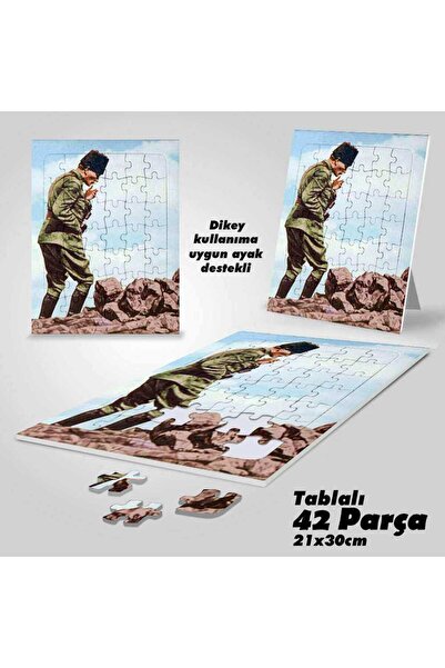 Genel Markalar Asil Hobi Kocatepe Ve Üniformalı Mustafa Kemal Atatürk- Yapboz - Ayak Destekli 42 Parça Puzzle