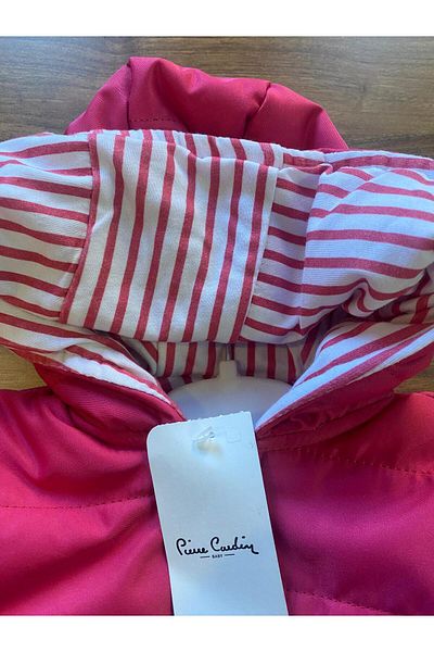 Pierre Cardin Zippered Hooded Lined Baby Coat