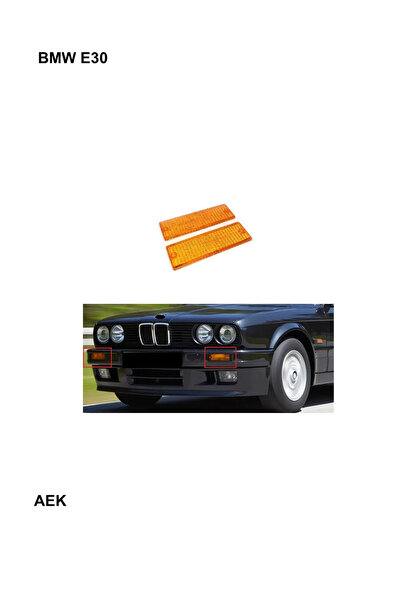 Universal BMW E30 UYUMLU ÖN TAMPON SİNYAL CAMI - SARI RENK  63131386011  aek1...