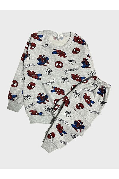 Fil Kids Set de pijamale de iarnă cu mâneci lungi cu imprimeu Spiderman pentr...