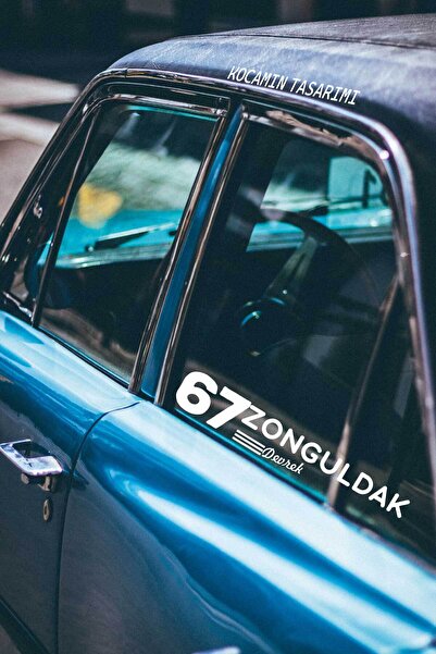 Kocamın Tasarımı Autocolant pentru vehicul cu codul orașului Zonguldak 67, autocolant cu design compatibil, 40 cm