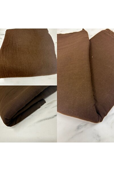 ipekkumaş قماش موسلوم من القطن بنسبة 100% باللون البني، يُباع كقطعة واحدة 1 ق...