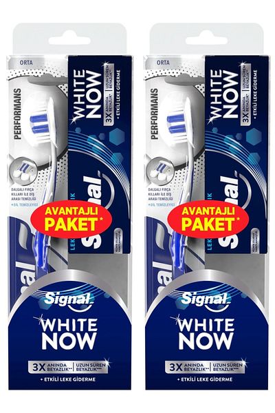 Signal White Now Stainless Whiteness 50 مل + فرشاة أسنان × 2 مجموعة