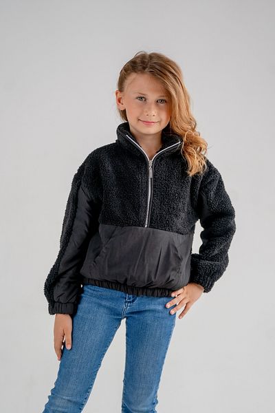 GİYİCEM Плюшен суичър за момиче с джобове 4524