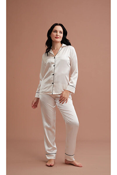 Marpessa Жіночий комплект піжами з довгими рукавами та коміром