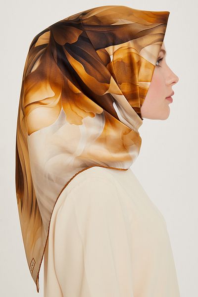 Armine 100% Sura Silk Scarf for 2024-2025 Fall-Winter Season - 9244D 07