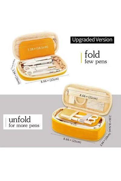 AYVİ STORE Multi Functional School Pencil Case with Pencil 7 Colors Option