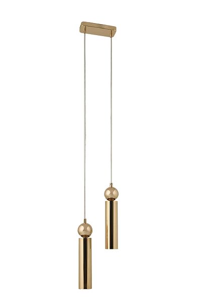 Bozyaka Aydınlatma Sparg 2-Piece Gold Plated Metal Ceiling - Modern Chandelier, Led Bulbs Included