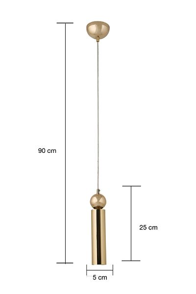 Bozyaka Aydınlatma Sparg Decorative Metal Ceiling with Gold Finish - Modern Chandelier, Led Bulb Included