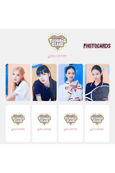 Kpop Dünyasi مجموعة بطاقات الصور BLACKPINK '' BPTG Collection Tennis Club''