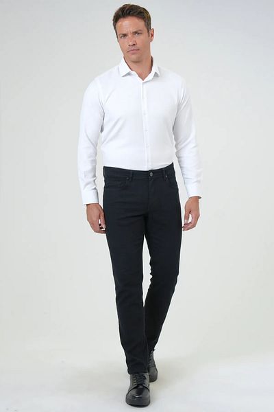 SÜVARİ Slim Fit Dobby Patterned Full Cotton Pants