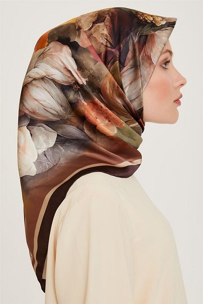 Armine 2024-2025 Autumn-Winter Season Twill Silk Scarf 9211Dt 38