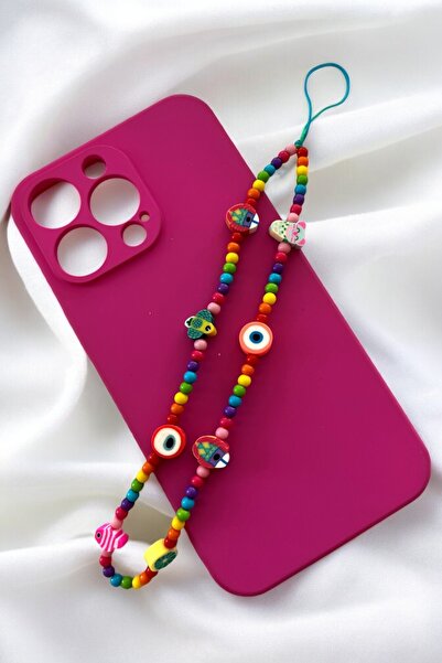 nftart.design Renkli Boncuklu Bilek Telefon Askısı